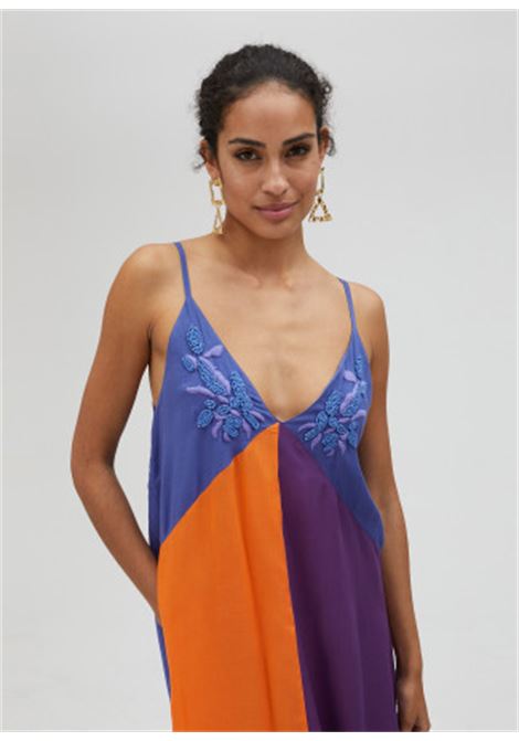 Vestito lungo con spalline LOLA CASADEMUNT | LS2516011VIOLA ARANCIO